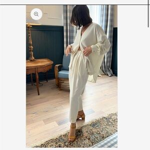 EUC Na Nin Lena Silk Canvas Pants Medium